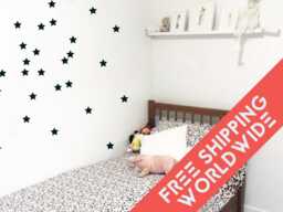 Stars Black Wall Decals Decor Stickers Nursery Baby Girl Sky Pattern Modern & Scandinavian