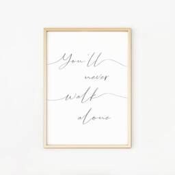 You'll Never Walk Alone Wall Print, Liverpool Art, Home Prints, Decor, Football, House Warming Gift, Dad Celtic, A3, A4, A5 - thumbnail 3