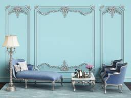 3D Cornice Wall Mural, European Classic Decor, Peel & Stick Wallpaper - thumbnail 1