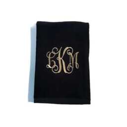 Personalized Beach Towel Embroidered With Custom Monogram. 100% Cotton Terry Velour Towel - thumbnail 1