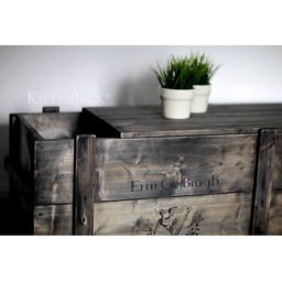 "Chest Wooden Box Cargo Bench Coffee Table ""Erin" - thumbnail 4