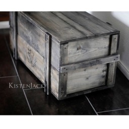 "Chest Wooden Box Cargo Bench Coffee Table ""Erin" - thumbnail 2