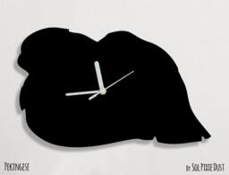 Pekingese Dog - Wall Clock Silhouette