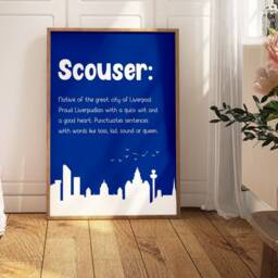 Scouser Definition Print, Liverpool Wall Print For Scousers, Liverpudlian - thumbnail 3