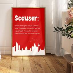 Scouser Definition Print, Liverpool Wall Print For Scousers, Liverpudlian - thumbnail 2