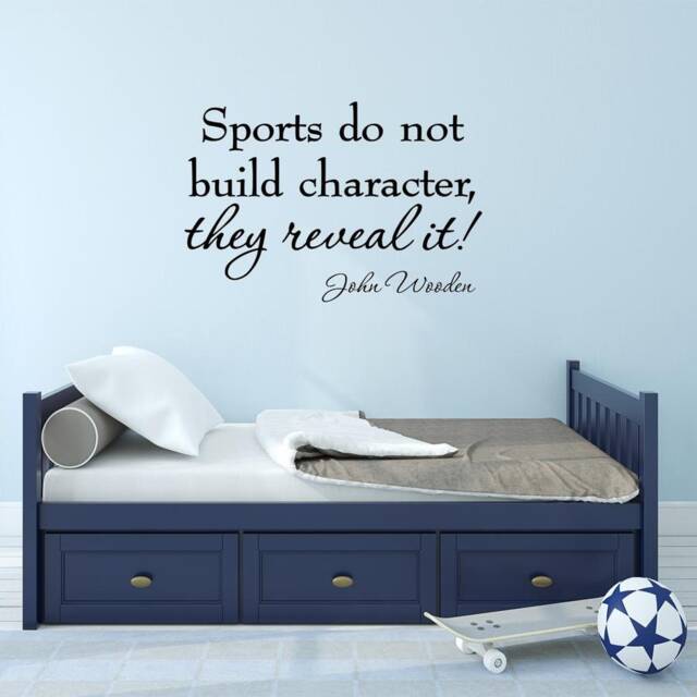 Vwaq Sports Do Not Build Character They Reveal It, Inspirational Wall Art Quote Motivational Vinyl Decal Decor - V2 - image 1