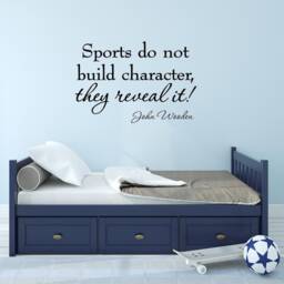 Vwaq Sports Do Not Build Character They Reveal It, Inspirational Wall Art Quote Motivational Vinyl Decal Decor - V2 - thumbnail 1