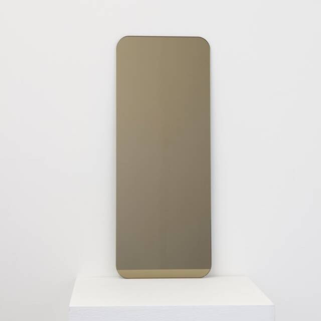 Quadris??? Rectangular Bronze Tinted Frameless Contemporary Mirror, Xl - image 1