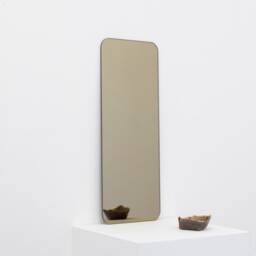 Quadris??? Rectangular Bronze Tinted Frameless Contemporary Mirror, Xl - thumbnail 2