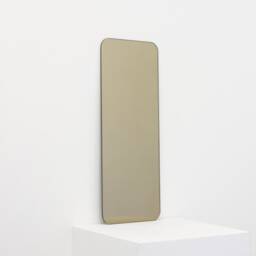 Quadris??? Rectangular Bronze Tinted Frameless Contemporary Mirror, Xl - thumbnail 3