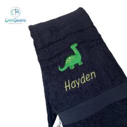 Dinosaur Towel - Personalised Face Cloth/Hand Bath -Dino - thumbnail 2