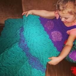 Crocheted Princess Dress Blanket Custom Colors & Sizes - thumbnail 4