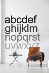 Alphabets Abc Wall Decal Bold Modern & Minimalist Nursery - Removable Sticker Wallpaper Suitable For Baby Kids Room - thumbnail 2