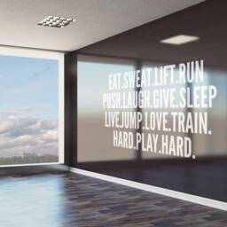 Gym, Quotes, Workout Stickers, Motivational Quote, Gym Wall Decal, Sports Decals, Exercise Sticker, Fitness Decal - Skueslrp - thumbnail 2