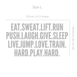 Gym, Quotes, Workout Stickers, Motivational Quote, Gym Wall Decal, Sports Decals, Exercise Sticker, Fitness Decal - Skueslrp - thumbnail 3