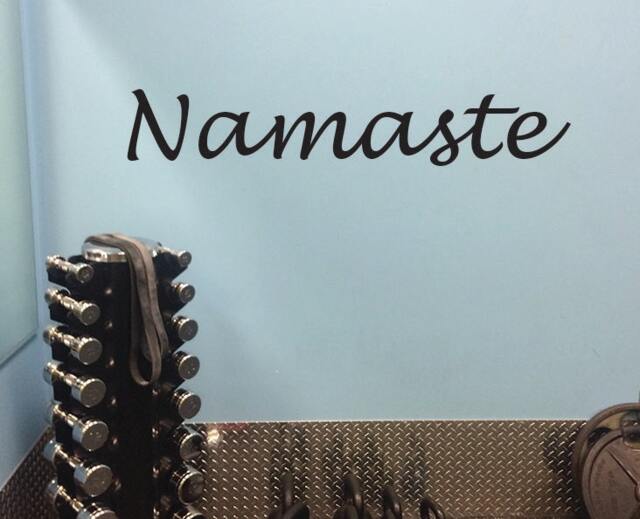 Yoga Wall Decal, Namaste Decor, Sticker For Or Mirror. Studio Sign, Vinyl Graphic. 075 - image 1