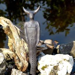"Mystical Ceramic Figure ""The Horned Man" - thumbnail 1