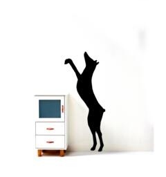 Black Doberman Pinscher Dog Outdoor Home Pet Silhouette Vinyl Decal Wall Decor Sticker - thumbnail 1