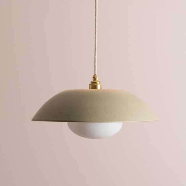 Green Dusk Ceramic Lamp Shade & Pendant Set - image 1
