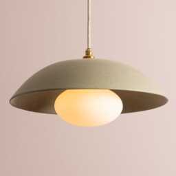 Green Dusk Ceramic Lamp Shade & Pendant Set - thumbnail 2