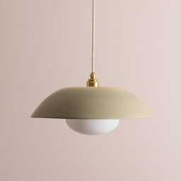 Green Dusk Ceramic Lamp Shade & Pendant Set