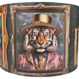 Animal Lampshade For Ceiling & Table Lamps, Funky Victorian Style Drum Light Shade - thumbnail 3