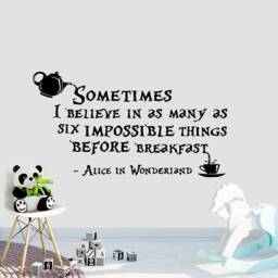 Quote Wall Decals - Alice in Wonderland Decal Kids Vinyl Stickers Nursery Decor Sm56 - thumbnail 1
