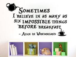 Quote Wall Decals - Alice in Wonderland Decal Kids Vinyl Stickers Nursery Decor Sm56 - thumbnail 3