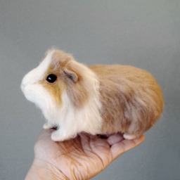 Needle Felted Guinea Pig, Custom Made Felt Pet Sculpture, Handmade Animal, Portrait - thumbnail 3