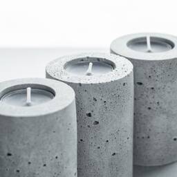 Modern Concrete Candle Holder Handmade Elegant Home Decor - thumbnail 4