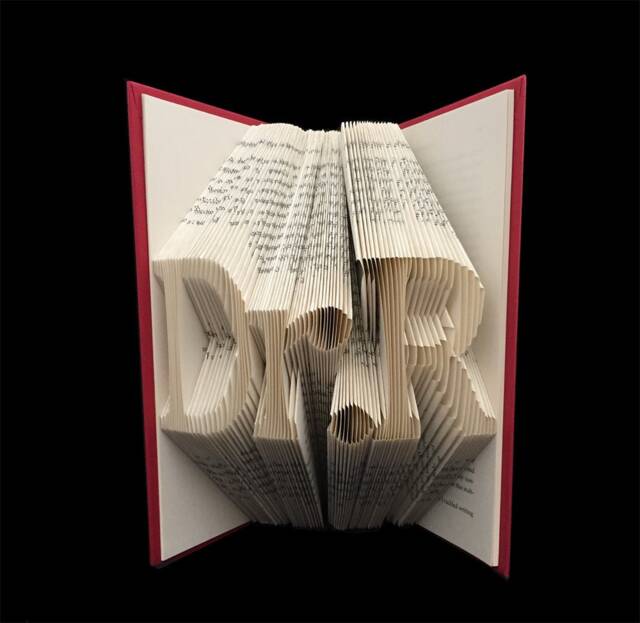 Dr.r - Doctor Phd Graduate Graduation Gift Professor 3 Letters Folded-Book Art Sculpture Unique Custom Personalized - image 1
