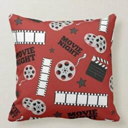 Home Cinema Family Cushion Cover/Retro Style Pillow Cover/Cinema Case/Welcome To The Movies/ Movies Case - thumbnail 2