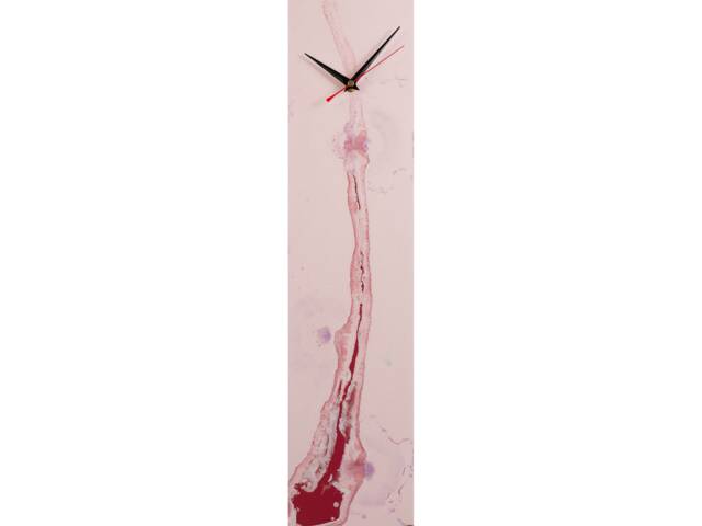 Pink Glass Painting Wall Clock, Modern Home Decor, Handmade - image 1