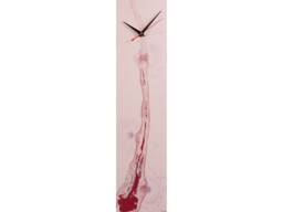 Pink Glass Painting Wall Clock, Modern Home Decor, Handmade