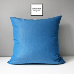 Regatta Blue Sunbrella Outdoor Pillow Cover Nautical Decor - thumbnail 4