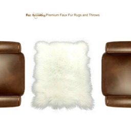 Handmade Faux Fox Fur Area Rug - Cottage Square, Usa Made - thumbnail 1