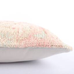 Handmade Turkish Kilim Pillow Embroidered Wool Cushion Cover - 18''x18'' - thumbnail 4