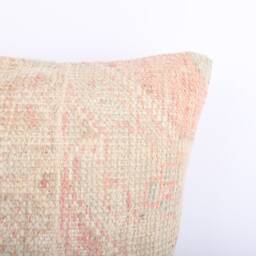 Handmade Turkish Kilim Pillow Embroidered Wool Cushion Cover - 18''x18'' - thumbnail 3