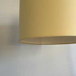 Lemon Yellow Cotton Drum Lampshade, White Lining, Multiple Sizes - thumbnail 3