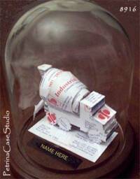 Cement Mixer Truck Sculpture Custom Business Card Art, Concrete Lover Gift