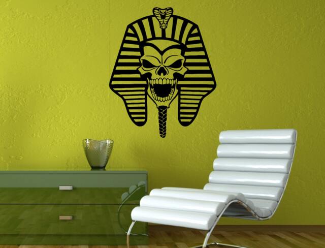 Pharaoh Skull Of Ancient Egypt Mythology Gods Wall Decal Vinyl Sticker Mural Room Decor L1346 - image 1