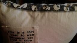 12x16 Memory Pillow Made From Your Loved Ones Clothing - thumbnail 1