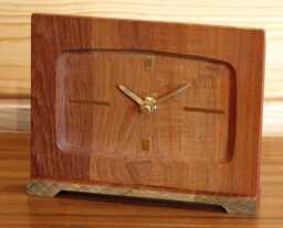 Wooden Mantel Clock - New 17cm Handmade Mid Century Modern Country Unique Desk Gift Off The Wall Clocks - thumbnail 1
