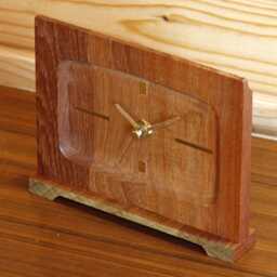 Wooden Mantel Clock - New 17cm Handmade Mid Century Modern Country Unique Desk Gift Off The Wall Clocks - thumbnail 2
