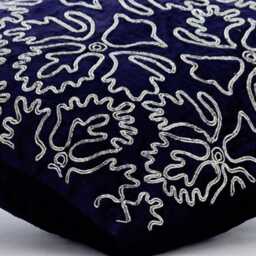 "Decorative Navy Blue Bed Pillow 24""x24""/26""x26" - thumbnail 2
