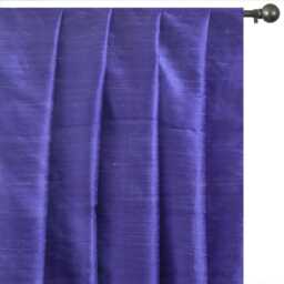 Dark Periwinkle Silk Dupioni Curtain Panels - Rod Pocket, Grommet, Box Pleat, Three Pinch Tab Top & Plain Ring Top - thumbnail 1