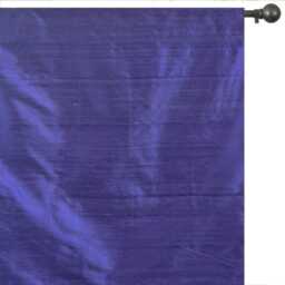 Dark Periwinkle Silk Dupioni Curtain Panels - Rod Pocket, Grommet, Box Pleat, Three Pinch Tab Top & Plain Ring Top - thumbnail 3