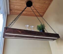 Led Wooden Chandelier Rustic Industrial Hanging Light No Us Customs Fees
