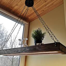 Led Wooden Chandelier Rustic Industrial Hanging Light No Us Customs Fees - thumbnail 3