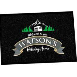 Personalised Holiday Home - Black Caravan Tourer- Campervan Indoor Mat - thumbnail 2